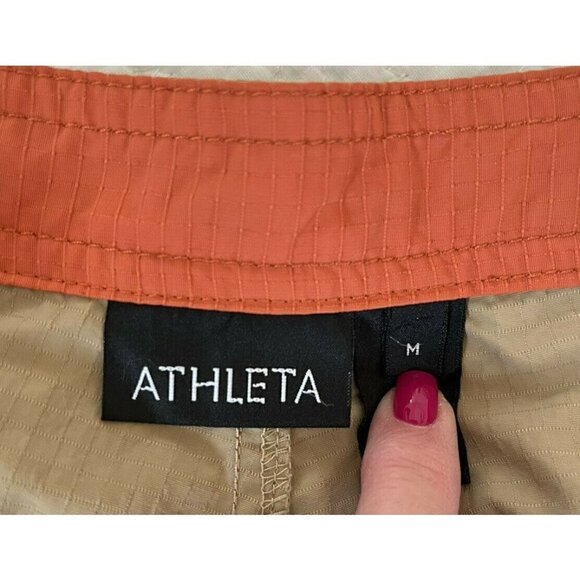 Athleta Women’s Sz M Tan Utility Nylon Cargo Hiking Pants - Picture 5 of 9